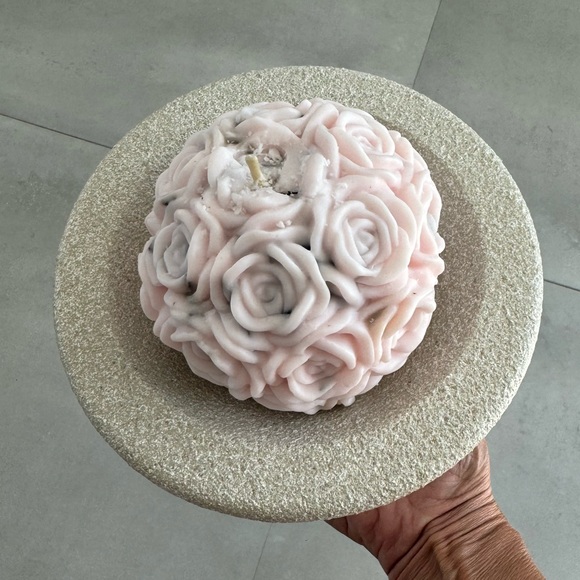 🌹 Organic Rose Candle & Holder 🌹 - Picture 3 of 8